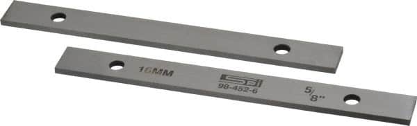 SPI - 6" Long x 5/8" High x 1/8" Thick, Steel Parallel - Sold as Matched Pair - Caliber Tooling