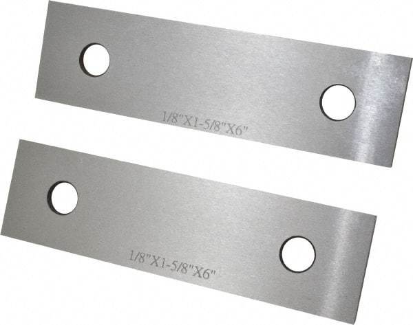 SPI - 6" Long x 1-5/8" High x 1/8" Thick, Steel Parallel - Sold as Matched Pair - Caliber Tooling