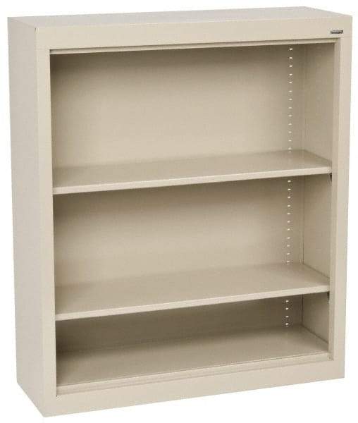 Sandusky Atlantic - 2 Shelf, 42" High x 36" Wide Bookcase - 12" Deep, Steel, Putty - Caliber Tooling