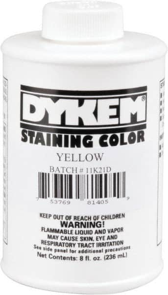 Dykem - 8 Ounce Yellow Staining Color - Brush in Cap Container - Caliber Tooling