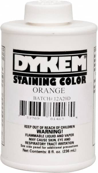 Dykem - 8 Ounce Orange Staining Color - Brush in Cap Container - Caliber Tooling