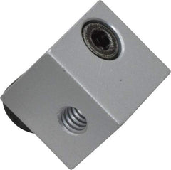 80/20 Inc. - 3/4" Wide, 0.7" High, Open Shelving Panel Mount Block - Aluminum, 0.812" Deep, Use with Series 10 - Caliber Tooling