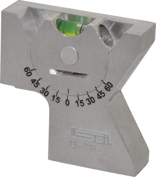 SPI - Machine Set-Up Gage Levels Minimum Adjustable Angle: 0.00 Maximum Adjustable Angle: 360.00 - Caliber Tooling