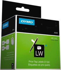 Dymo - 3/8" Wide x 3/4" Long, White Price Tag - For DYMO LabelWriter Printers - Caliber Tooling