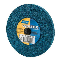 Norton - 3" Medium Grade Aluminum Oxide Deburring Disc - Quick Change Connection - Caliber Tooling