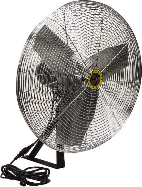 Airmaster - 24" Blade, 1/4 hp, 2,820, 4,020 & 5,220 CFM, Industrial Circulation Fan - Wall/Ceiling Mount, 115 Volts, 2 Speed - Caliber Tooling