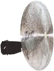 Airmaster - 30" Blade, 7,794 Max CFM, Single Phase Oscillating Wall Mounting Fan - 3.2 Amps, 115 Volts, 3 Speed - Caliber Tooling