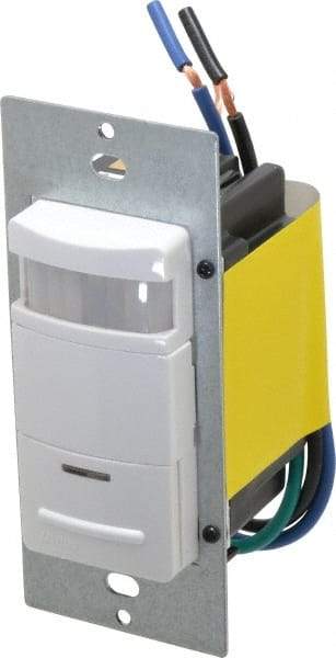 Leviton - 2,100 Square Ft. Coverage, Infrared Occupancy Sensor Wall Switch - 800 at 120 V Incandescent, 1,200 at 120 V and 2,700 at 277 V Fluorescent, 120 to 277 VAC, White - Caliber Tooling