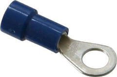 Made in USA - 16-14 AWG Fully Insulated Crimp Connection Circular Ring Terminal - #10 Stud, Copper Contact - Caliber Tooling