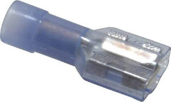 Made in USA - 16 to 14 AWG, Nylon, Fully Insulated, Female Wire Disconnect - 1/4 Inch Wide Tab, Clear - Caliber Tooling