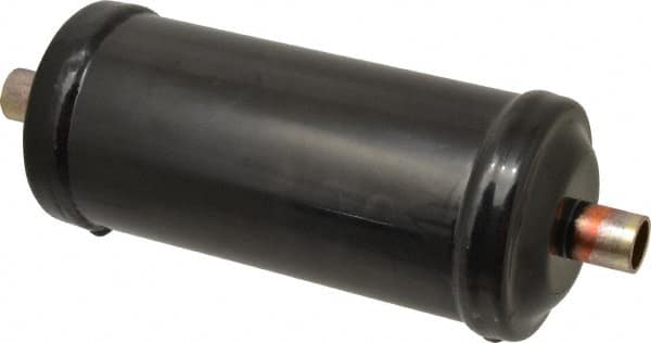Parker - 5/8" Connection, 3" Diam, 9.24" Long, Refrigeration Liquid Line Filter Dryer - 7-3/4" Cutout Length, 361 Drops Water Capacity - Caliber Tooling