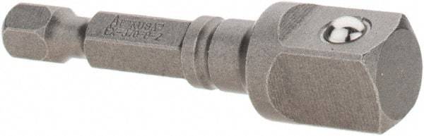 Apex - 3/8" Square Size Hex to Square Extension - 1/4" Hex Drive, 2" OAL - Caliber Tooling