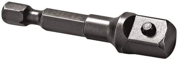 Apex - 1/2" Square Size Hex to Square Extension - 1/4" Hex Drive, 2" OAL - Caliber Tooling