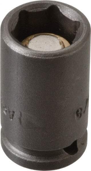 Apex - 1/4" Drive 3/8" Standard Magnetic Impact Socket - 6 Points, 1" OAL - Caliber Tooling