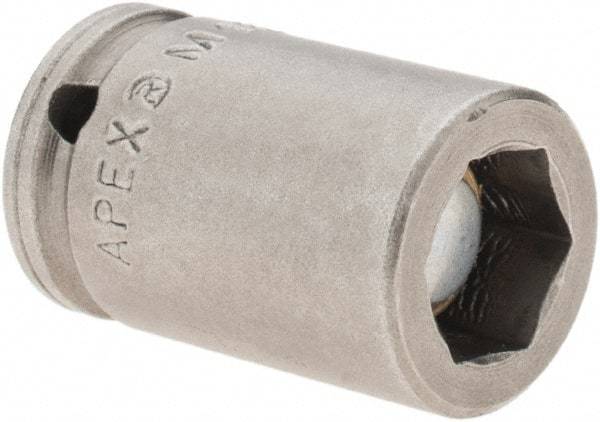 Apex - 1/4" Drive, 3/8" Socket, Square Drive Socket - 6 Points, 1" OAL - Caliber Tooling