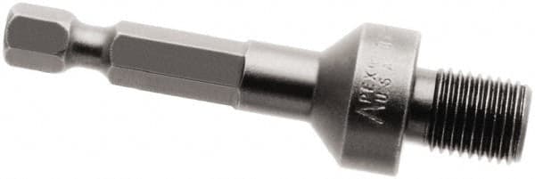 Apex - 3/8-24 Hex to Threaded Adapter - 1/4" Hex Drive, 2-1/4" OAL - Caliber Tooling