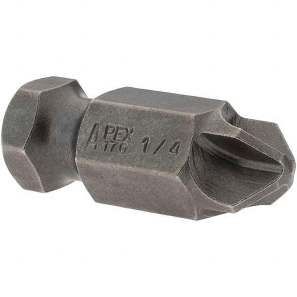 Apex - 1/4 Torq-Set Bit - 7/16" Hex Drive, 1-1/4" OAL - Caliber Tooling