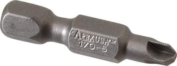 Apex - #5 Torq-Set Bit - 1/4" Hex Drive, 1-1/4" OAL - Caliber Tooling