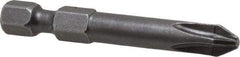 Apex - PZ.2 Posidriv Screwdriver Bit - 1/4" Hex Drive, 1-15/16" OAL - Caliber Tooling