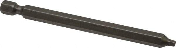 Apex - #1" Square Size Square Recess Bit - 1/4" Hex Drive, 3-1/2" OAL - Caliber Tooling