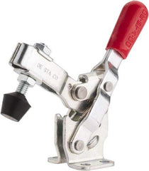 De-Sta-Co - 375 Lb Holding Capacity, Vertical Handle, Manual Hold Down Toggle Clamp - 62° Handle Movement, 115° Bar Opening, U-Bar, Flanged Base, Carbon Steel - Caliber Tooling