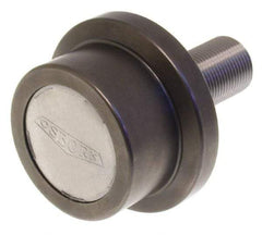 Osborn International - 1-1/8" Roller Diam x 25/32" Width, 7/16" Stud Diam x 1" Length, Flanged Concentric Stud Load Runner - Steel, 1/2" Thread Length, 7/16-20 Thread, 1" OAL, 225 Lb Dynamic Cap - Caliber Tooling