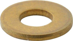 Value Collection - #4 Screw, Brass Standard Flat Washer - 0.12" ID x 0.281" OD, 0.025" Thick, Plain Finish - Caliber Tooling