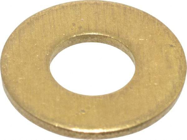 Value Collection - #12 Screw, Brass Standard Flat Washer - 0.228" ID x 1/2" OD, 0.04" Thick, Plain Finish - Caliber Tooling