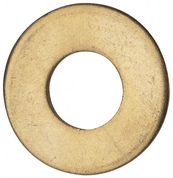 Value Collection - 1/2" Screw, Brass Standard Flat Washer - 0.562" ID x 1-1/4" OD, 0.091" Thick, Plain Finish - Caliber Tooling