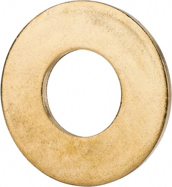 Value Collection - 5/8" Screw, Brass Standard Flat Washer - 0.687" ID x 1-1/2" OD, 0.102" Thick, Plain Finish - Caliber Tooling