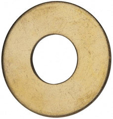 Value Collection - 1" Screw, Brass Standard Flat Washer - 1.062" ID x 2-1/2" OD, 0.144" Thick, Plain Finish - Caliber Tooling