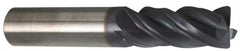 Accupro - 1/2", 4 Flute, Single End, Solid Carbide, 0.03" Corner Radius End Mill - 2-1/2" OAL, Right Hand Flute, 5/8" LOC, Right Hand Cut - Caliber Tooling