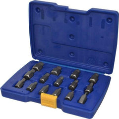 Irwin - 15 Piece Spiral Flute Screw Extractor Set - Screw Range 1/8 to 9/16" - Caliber Tooling