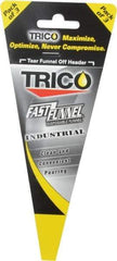 Trico - 9 oz Capacity Heavy-Grade Paper Funnel - 3/4" Tip OD, Yellow, Black, Red & White - Caliber Tooling