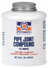 Permatex - 16 oz Brush Top Can Black Pipe Sealant - 400°F Max Working Temp, Seals & Secures Metal Fittings - Caliber Tooling