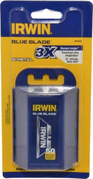 Irwin - 50 Piece Bi-Metal Utility Knife Blade - 2-3/8" OAL - Caliber Tooling