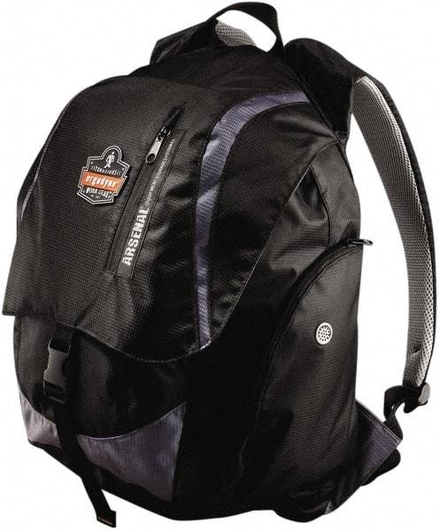 Ergodyne - 4 Pocket, 3600 Cubic Inch, Polyester Back Pack - 15 Inch Wide x 12 Inch Deep x 20 Inch High, Black, Model No. 5143 - Caliber Tooling