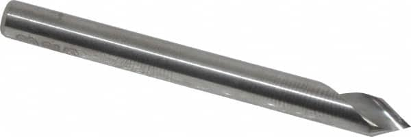 Hertel - 3/16" Head Diam, 3/16" Shank Diam, 1 Flute 60° Solid Carbide Countersink - Caliber Tooling