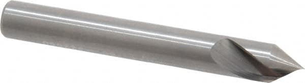 Hertel - 1/4" Head Diam, 1/4" Shank Diam, 1 Flute 60° Solid Carbide Countersink - Caliber Tooling