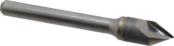 Hertel - 3/8" Head Diam, 1/4" Shank Diam, 1 Flute 60° Solid Carbide Countersink - Caliber Tooling