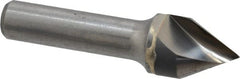 Hertel - 3/4" Head Diam, 1/2" Shank Diam, 1 Flute 60° Solid Carbide Countersink - Caliber Tooling