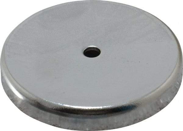 Mag-Mate - 2.03" Diam, 5/16" Cup Height, 5/16" Overall Height, 74 Lb Average Pull Force, 74 Lb Max Pull Force, Neodymium Rare Earth Cup Magnet - Through Hole Style, 3/16" Cup ID, 7/16" Magnet ID, Galvanized - Caliber Tooling