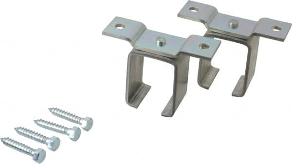 National Mfg. - 300 Lb Capacity, Galvanized, Single Ceiling Box Rail Bracket - 4-7/8" Long, 3-1/2" High, 1-1/2" Wide - Caliber Tooling