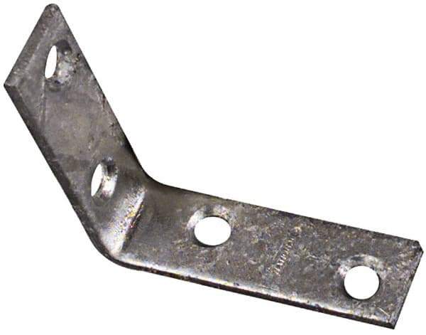 National Mfg. - 2-1/2" Long x 5/8" Wide, Steel, Corner Brace - Hot-Dipped Galvanized - Caliber Tooling