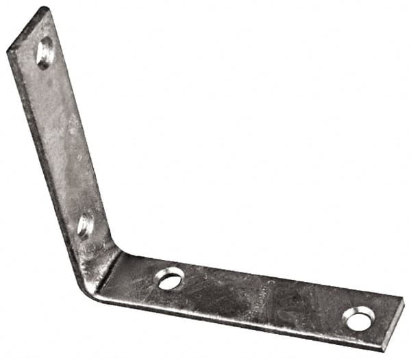 National Mfg. - 3-1/2" Long x 3/4" Wide, Steel, Corner Brace - Hot-Dipped Galvanized - Caliber Tooling