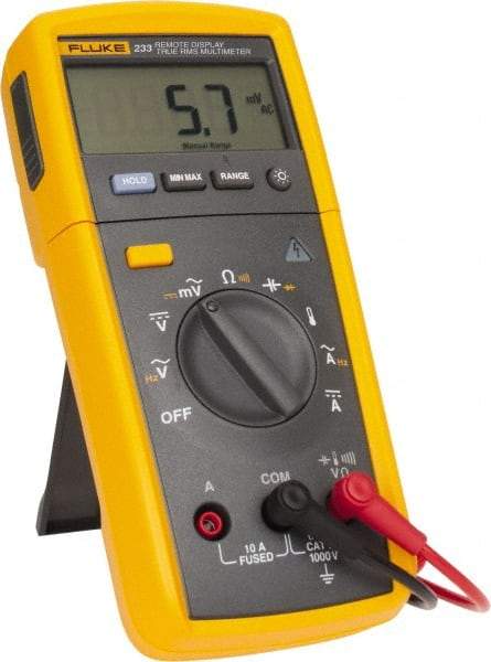 Fluke - 233, CAT IV, CAT III, 1,000 VAC/VDC, Digital True RMS Auto Ranging Manual Ranging Multimeter - 40 mOhm, Measures Voltage, Capacitance, Current, Resistance - Caliber Tooling