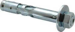 Powers Fasteners - 3/4" Diam, 3/4" Drill, 4-1/4" OAL, Sleeve Concrete Anchor - 1018 Steel, Hex Nut Head, Hex Drive - Caliber Tooling