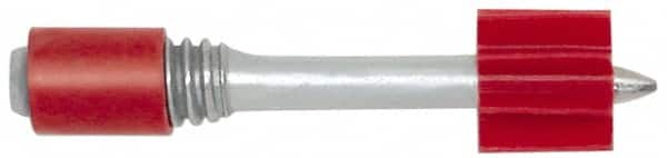 Powers Fasteners - 1/4-20 Thread, 0.145" Shank Diam, Grade 1062 Steel Powder Actuated Threaded Stud - 1/2" Shank Length, 3/4" Thread Length - Caliber Tooling