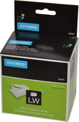 Dymo - 3-1/2" Long, White Die Cut Paper with Semi Perm. Adhesive Shipping Label - For DYMO LabelWriter Printers - Caliber Tooling