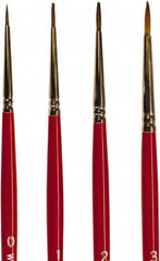 Wooster Brush - #2 Sable Artist's Paint Brush - 1/8" Wide, 21/64" Bristle Length, 5-3/4" Plastic Handle - Caliber Tooling